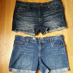 (2) pairs size 14 missimo boyfriend cut shorts